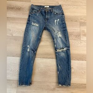 Mango Classic Blue Denim Jeans